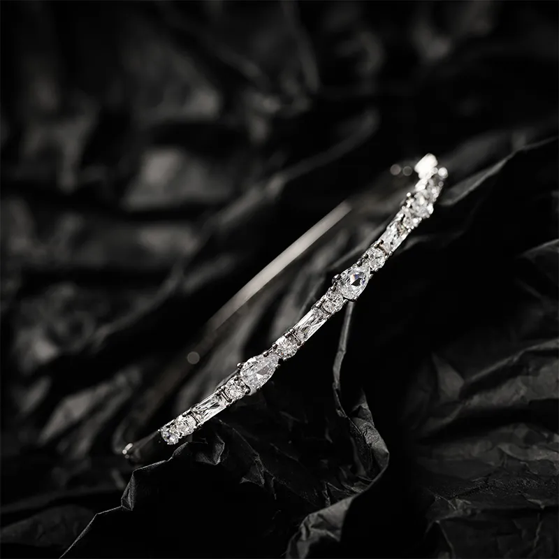 Givenchy Crystal, Metal Bangles Unisex White-7