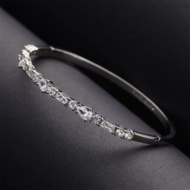 Givenchy Crystal, Metal Bangles Unisex White-2