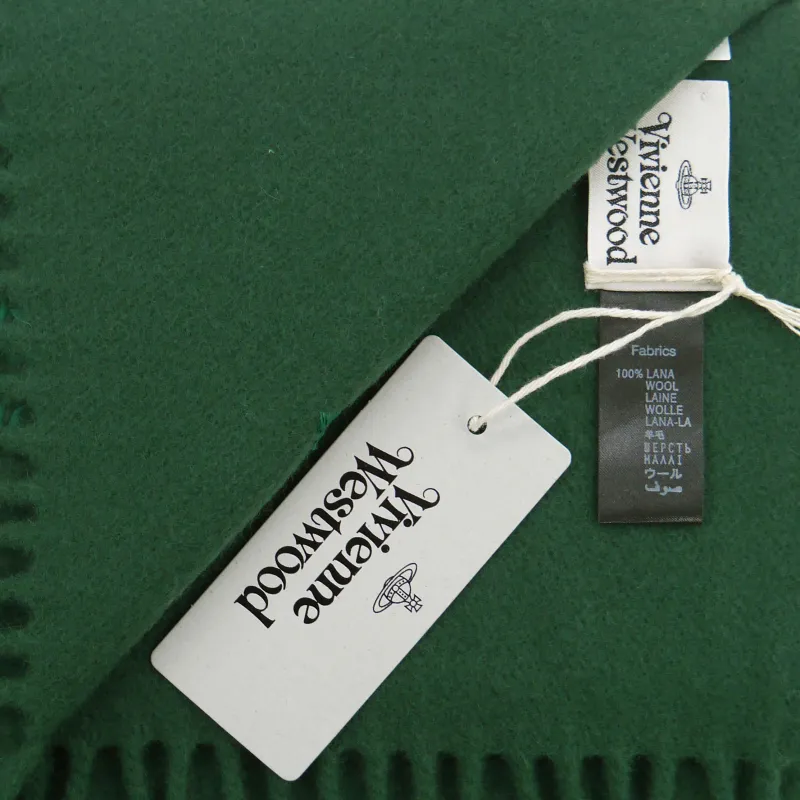 Vivienne Westwood Logo Embroidered Fringed Scarf-3