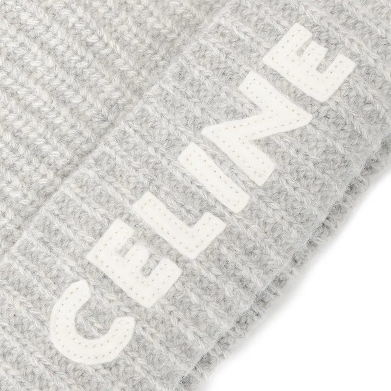 CELINE Ribbed Felted Wool Beanie-4