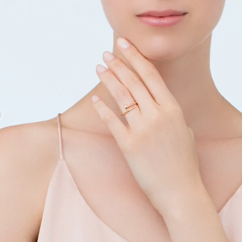 CARTIER Juste Un Clou Series 18K Rose Gold Rings Unisex Rose Gold-3