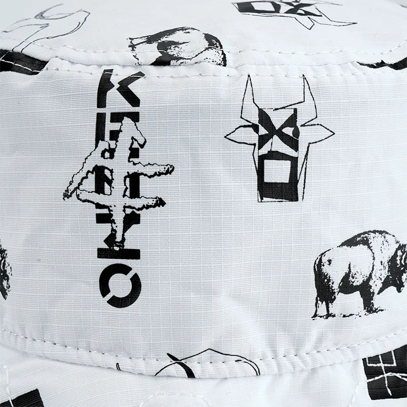 KENZO Bucket Hats Unisex Ecru-4