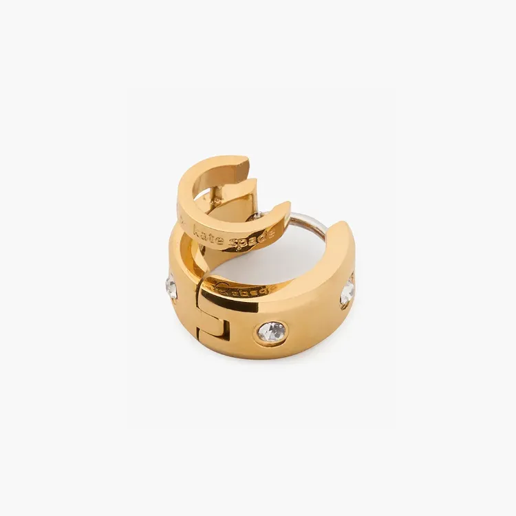 Kate Spade Set In Stone Double Huggies Earrings-3