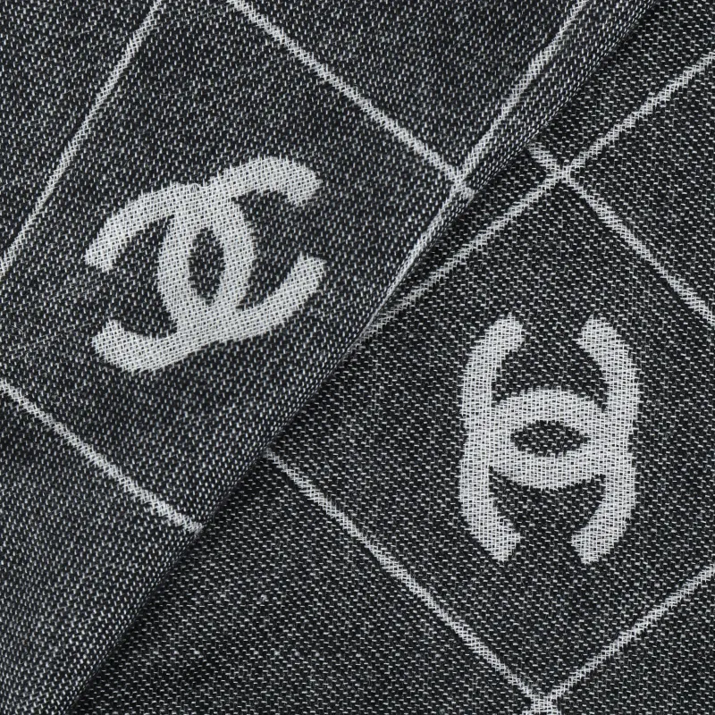 CHANEL - Knit Scarves Unisex Gray-2