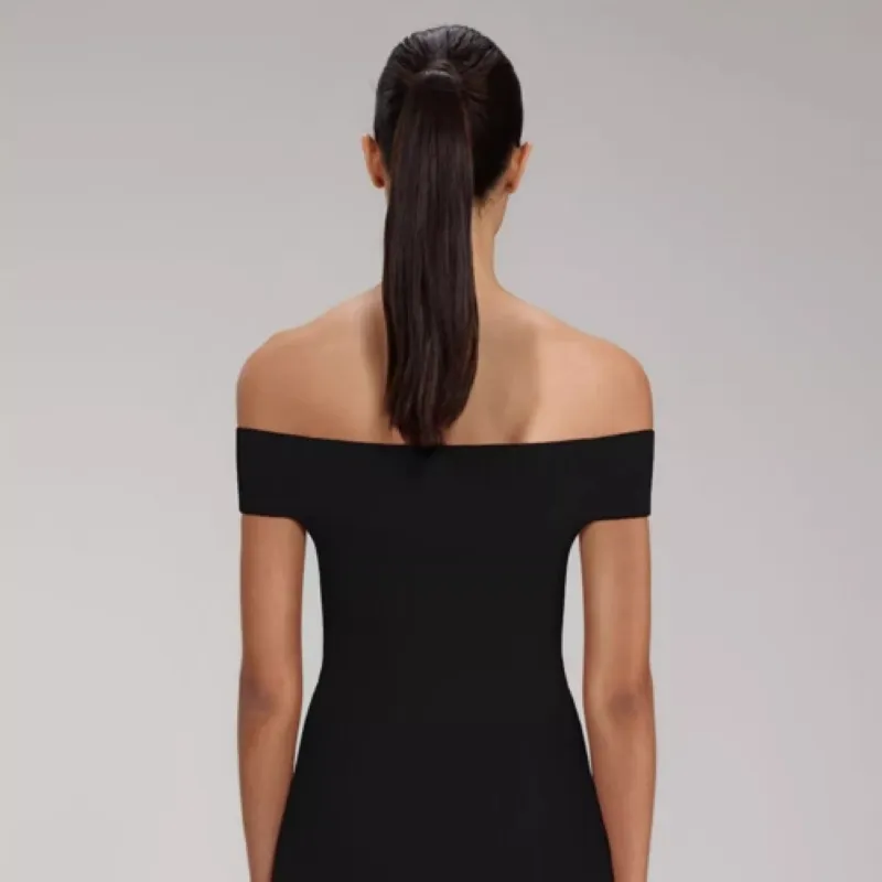 Self portrait FW22 Sleeveless Dress Women's Black-5