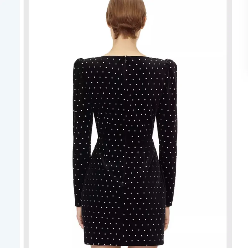 Self portrait Long Sleeved Dresses Women's Classic Black-3