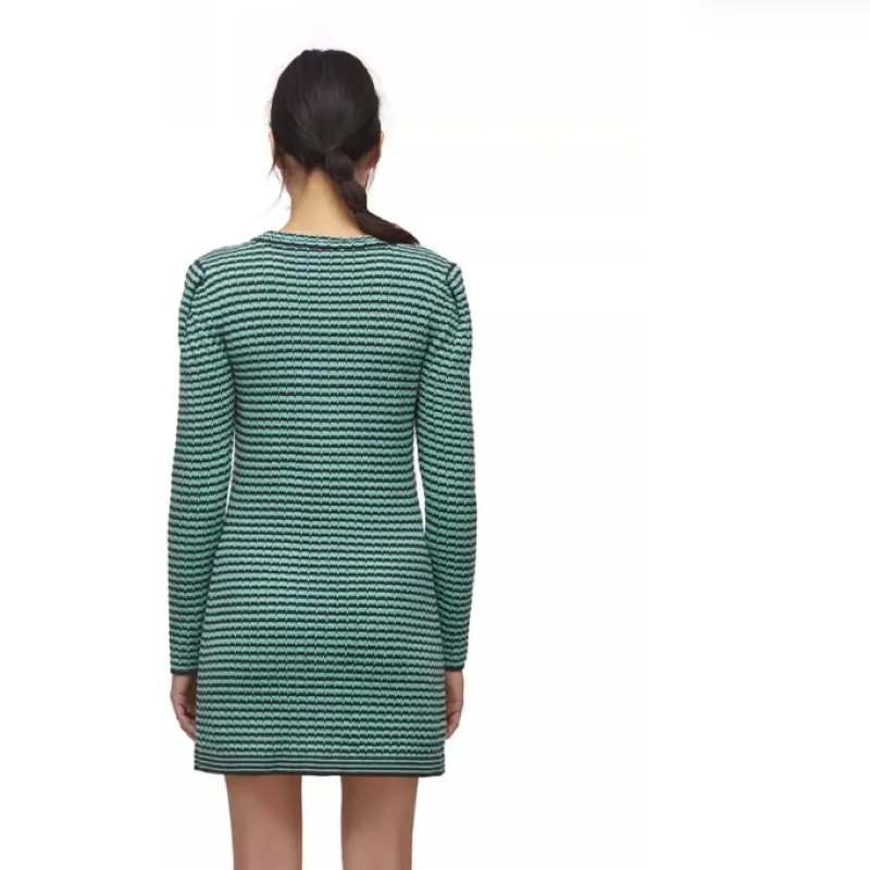 Self portrait FW21 Long Sleeved Dress Women's Green-1