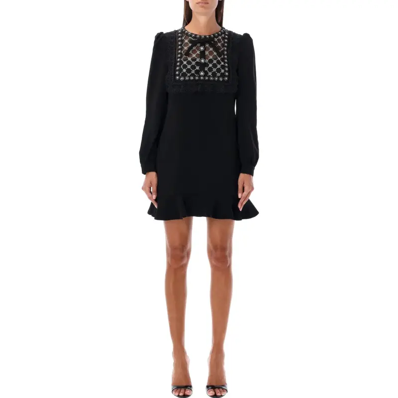 Self portrait FW23 Long Sleeved Dresses Women's Black-1