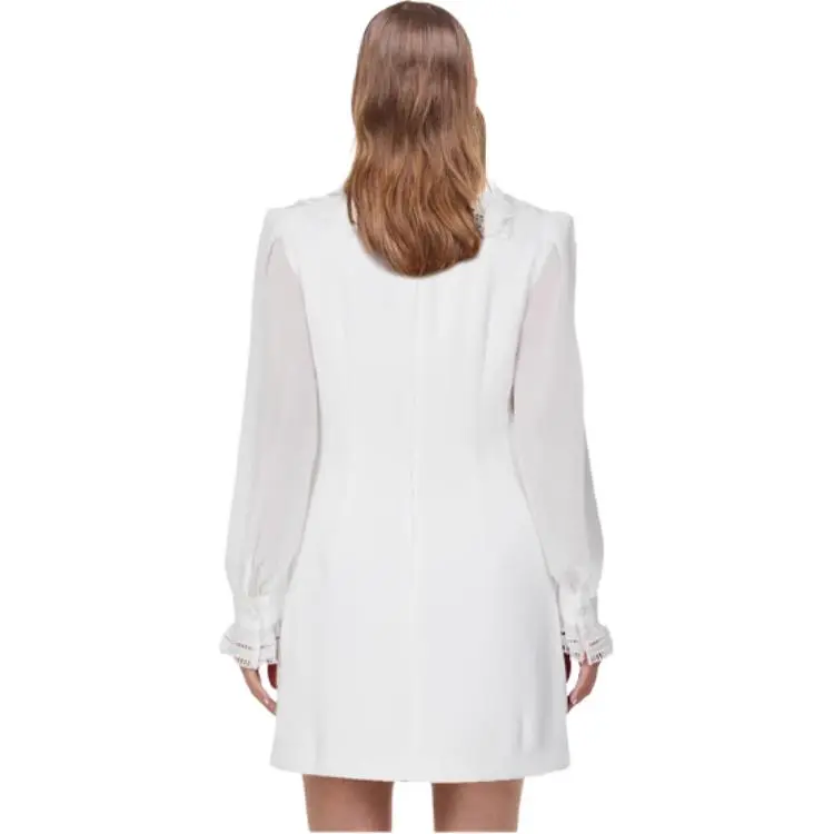 Self portrait Long Sleeved Dresses Women's White-3
