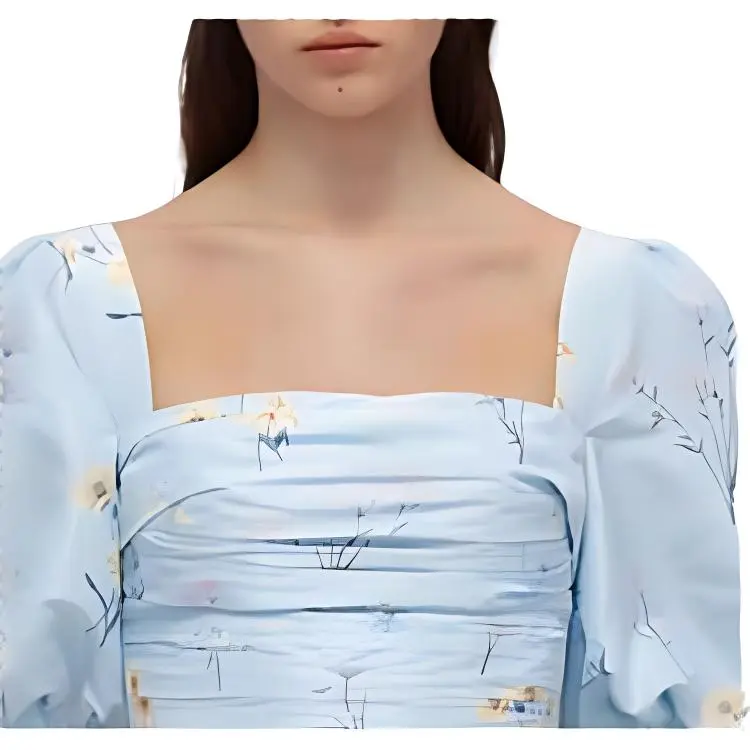 Self portrait SS22 Short Sleeved Dresses Women's Blue-3