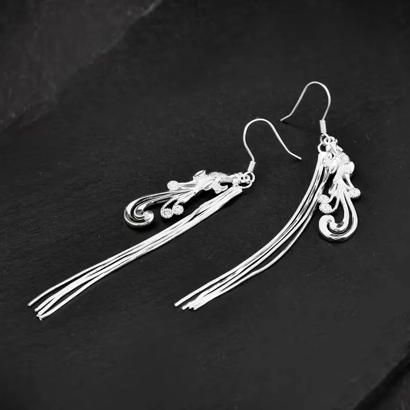 Centennial Chuanqi 999 Fine Silver Drop Earrings Women's-1