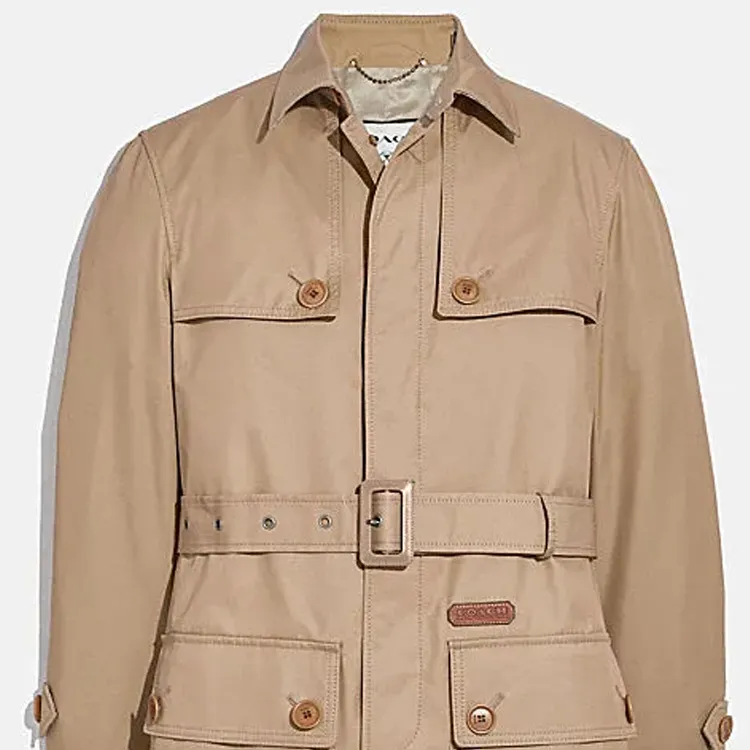 COACH Trench Coats Men Khaki-2