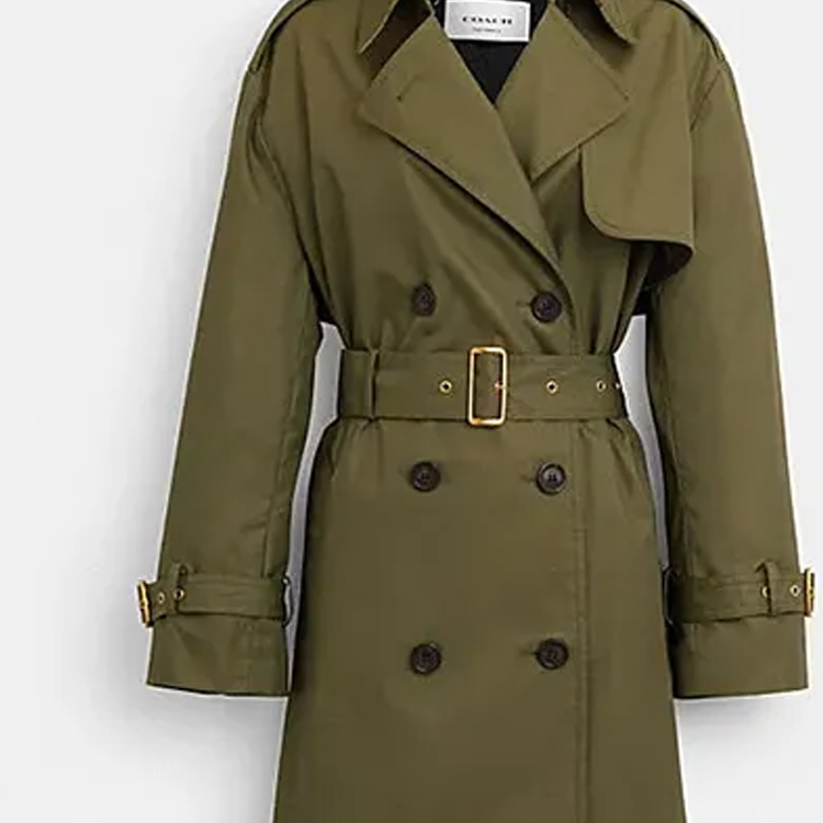COACH Trench Coats Women's Green - POIZON