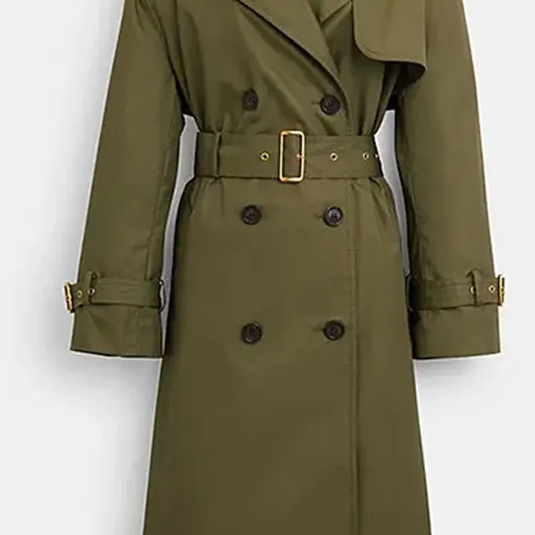 COACH FW23 Trench Coat Women's Green-5