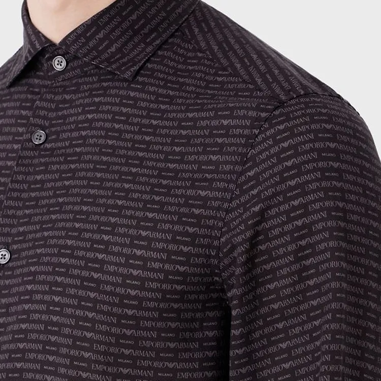 EMPORIO ARMANI Shirts Men Black-2