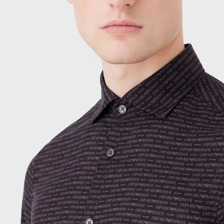 EMPORIO ARMANI Shirts Men Black-3