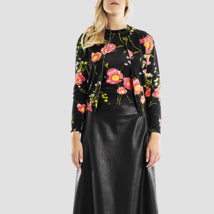 Balenciaga Floral print Wool Cardigan-4