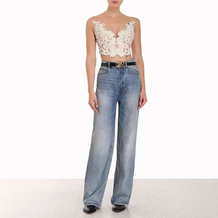 Zimmermann Sensory Embroidered-Velvet Cropped Bustier Top-1