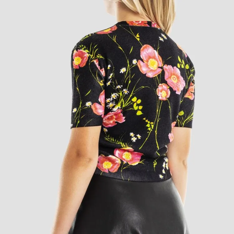 Balenciaga Floral print Wool Cardigan-2
