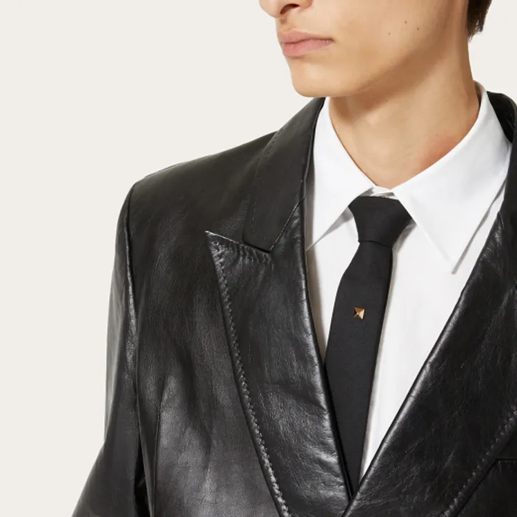 Valentino FW23 Leather Jacket Men's Black-2