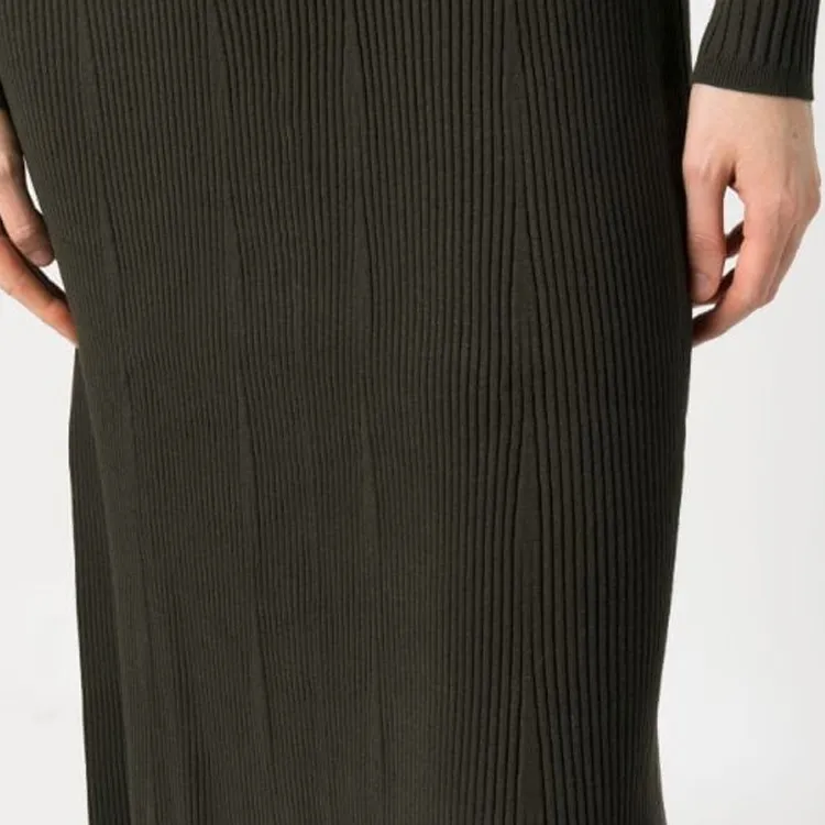 PAROSH Long Sleeved Dresses Women's Green-5