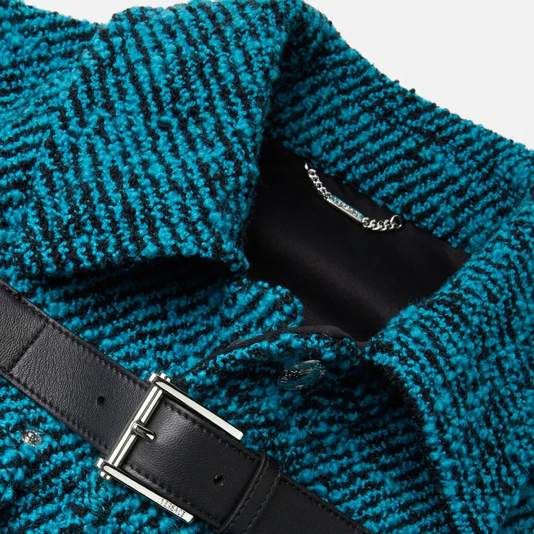 VERSACE Jackets Men Turquoise-5