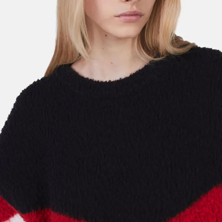 Stella McCartney Chevron-Striped Chunky-Knit Crewneck Jumper-4