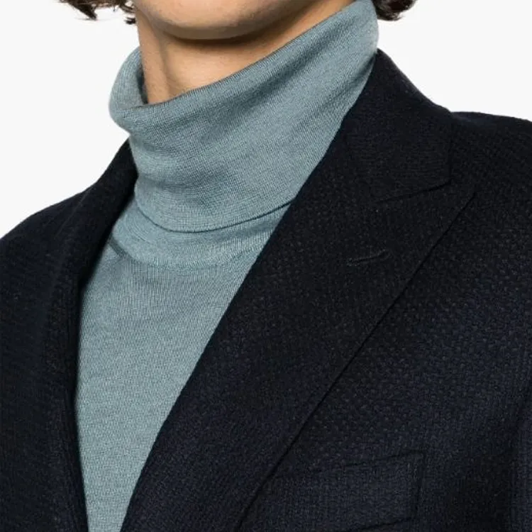 Canali Peak lapels Wool blend Blazer-4
