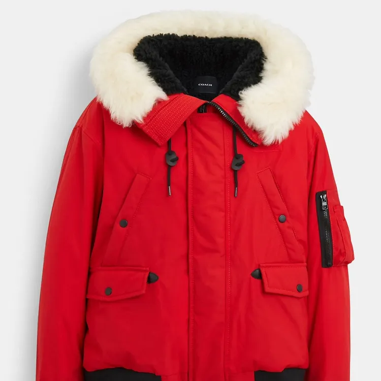 COACH Parka Coats Men Red-2