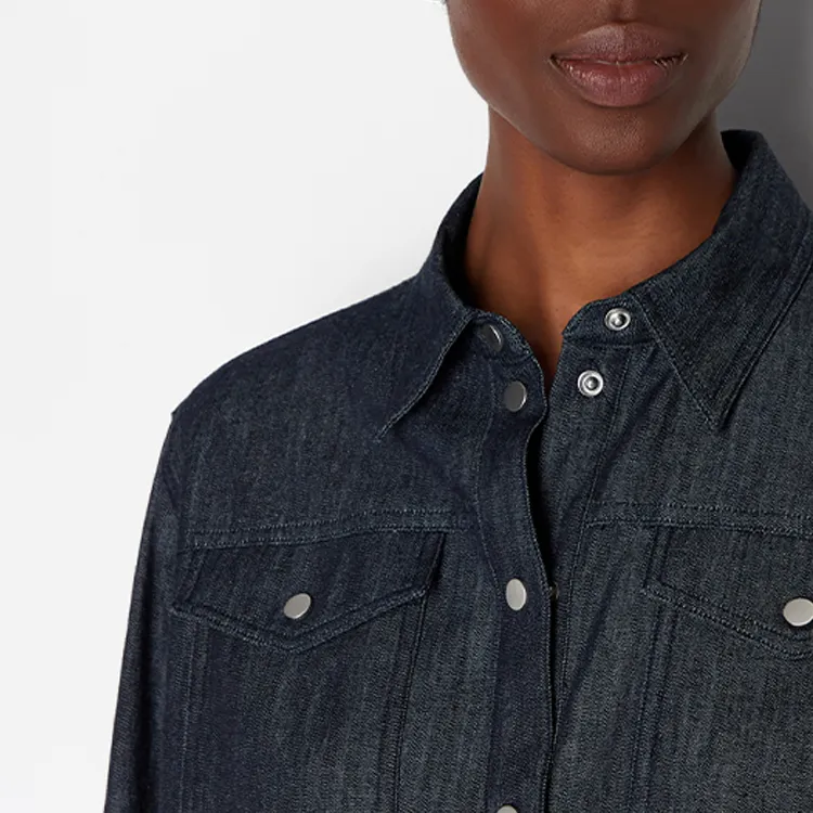 ARMANI EXCHANGE Shirts Women's Dark Blue-4