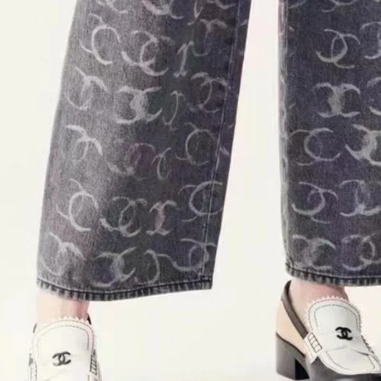 CHANEL Casual Pants Women's Gray-4