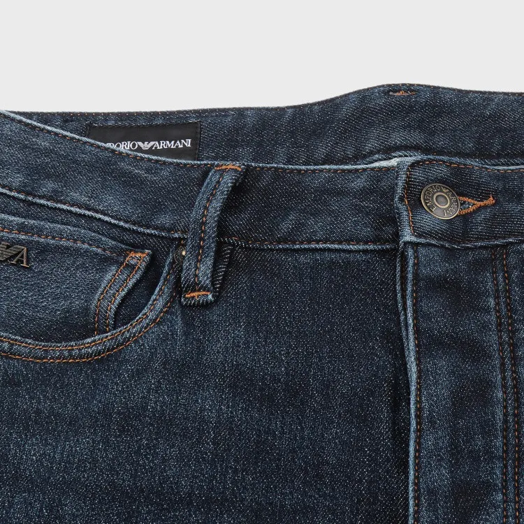 EMPORIO ARMANI Logo Plaque Slim Fit Jeans-3