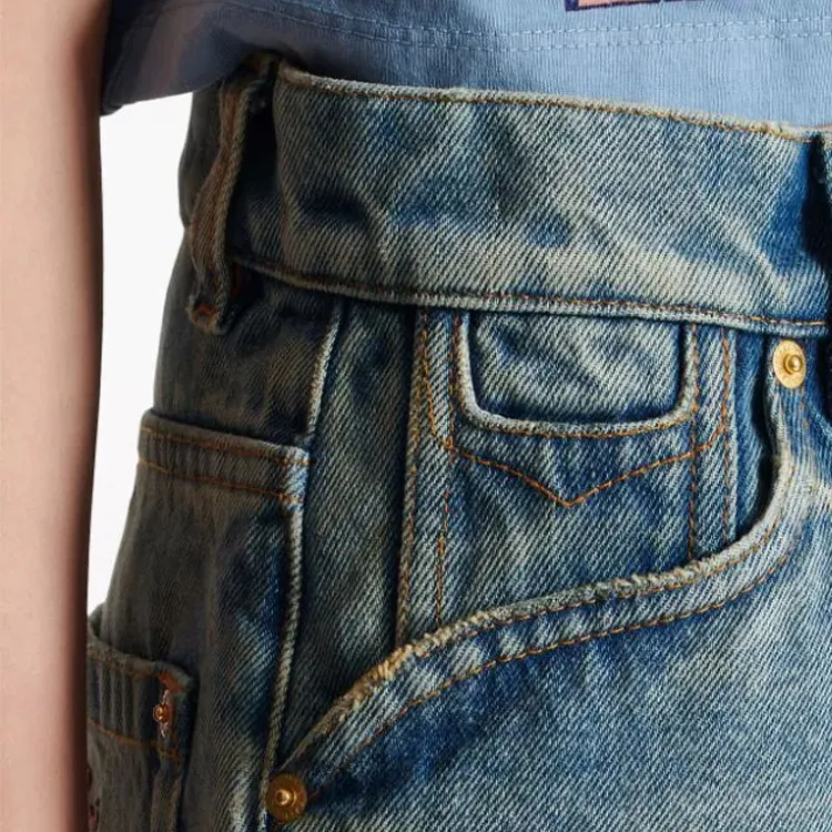 BALMAIN Distressed Denim Shorts-5