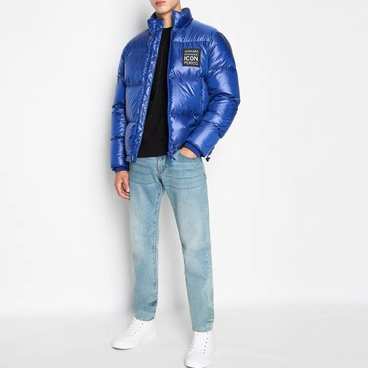 ARMANI EXCHANGE Logo-patch Zip-up Padded Down Jacket-1