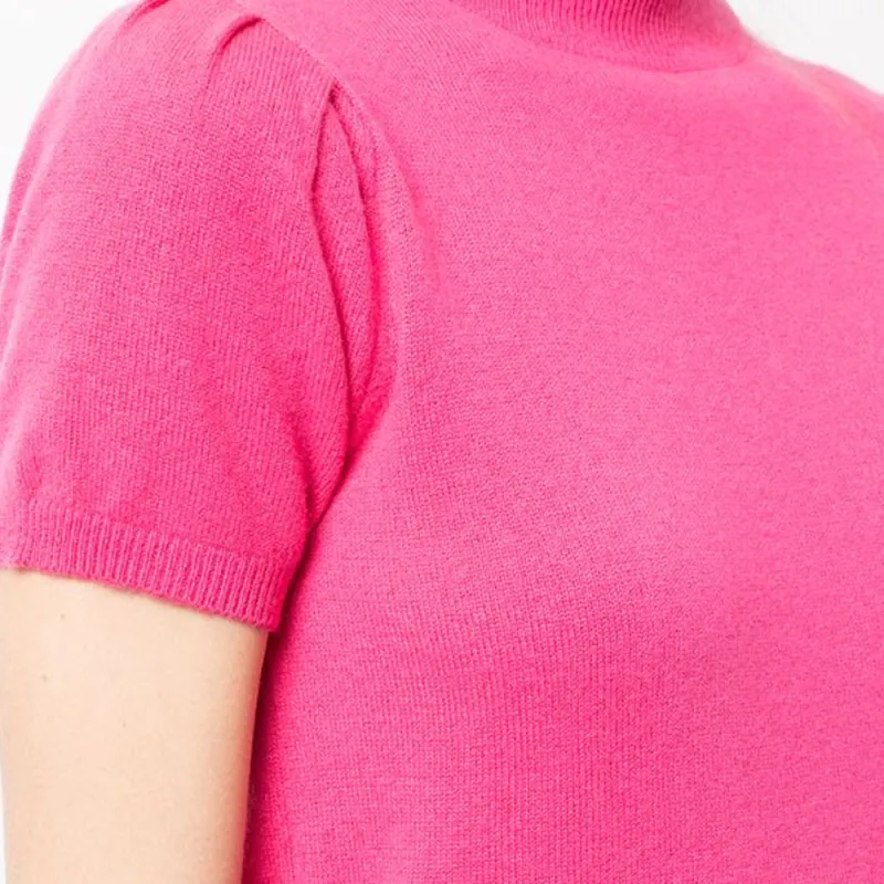 Paule Ka Roll-neck Shortsleeved Cashmere Top-4