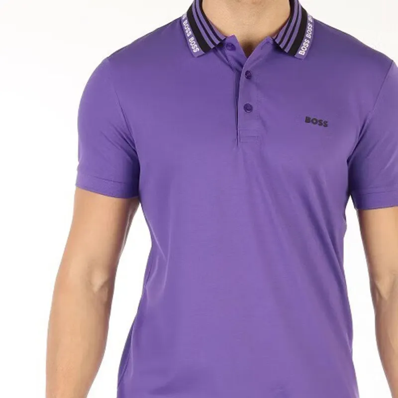 HUGO BOSS Polo Shirts Men Purple-2