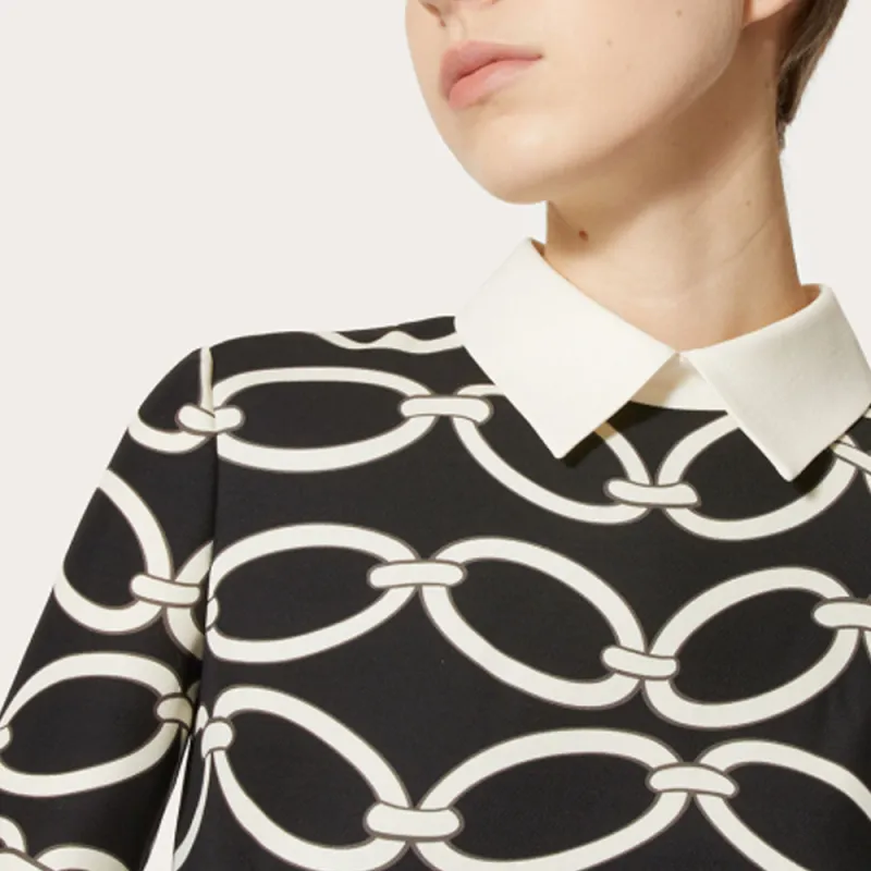 Valentino Surfaces Spring 2023 Women's Long-Sleeved Dresses Women's Black-3