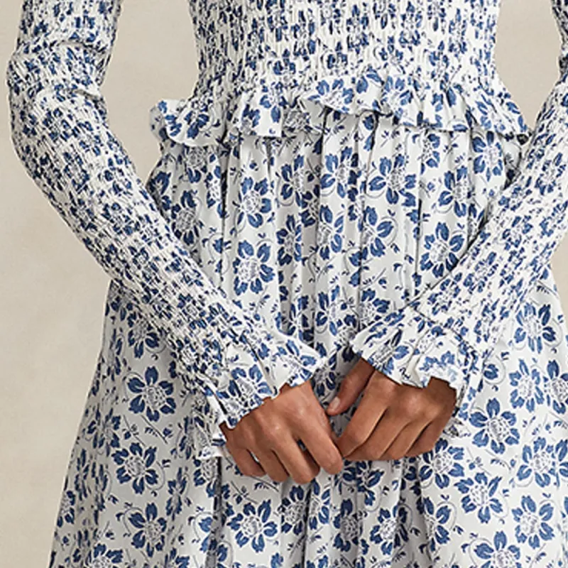Polo Ralph Lauren Floral print Cold shoulder Midi Dress-5
