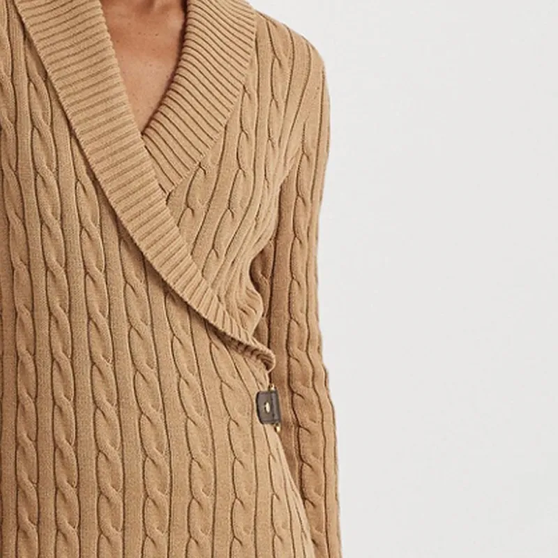 Polo Ralph Lauren FW23 Long Sleeved Dresses Women's Brown-3