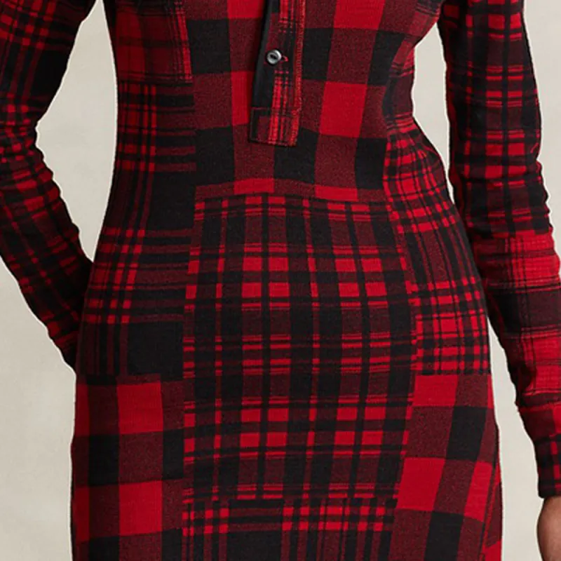 Polo Ralph Lauren FW23 Long-Sleeved Dresses Women's Red-5