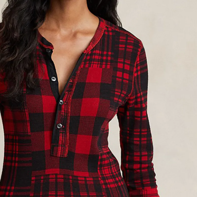 Polo Ralph Lauren FW23 Long-Sleeved Dresses Women's Red-4