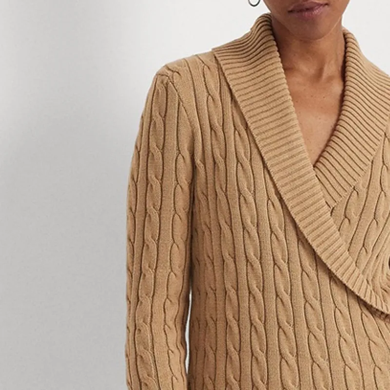 Polo Ralph Lauren FW23 Long Sleeved Dresses Women's Brown-2