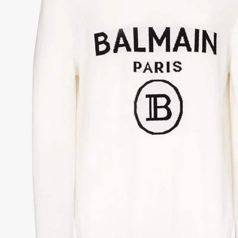 BALMAIN Cashmere Sweaters Men Ecru-3