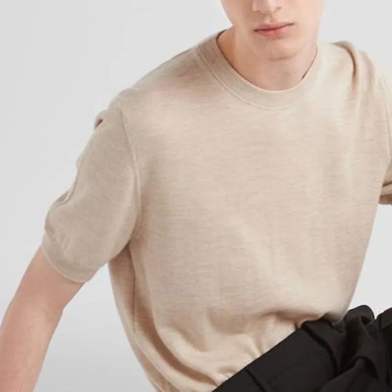PRADA FW23 Cashmere Sweater Men's Beige-3