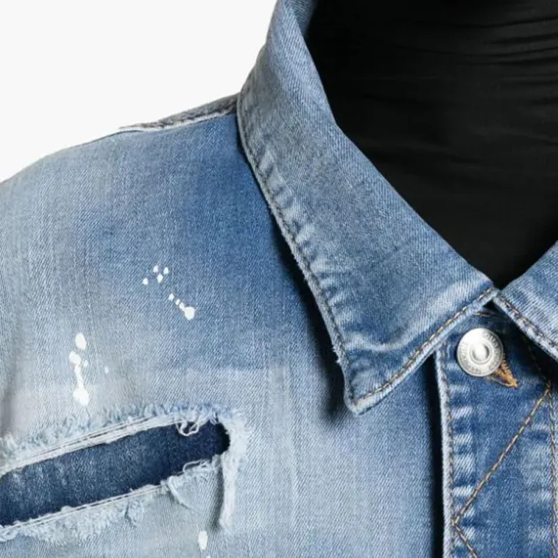 DSQUARED 2 Distressed Oversized Denim Vest-4