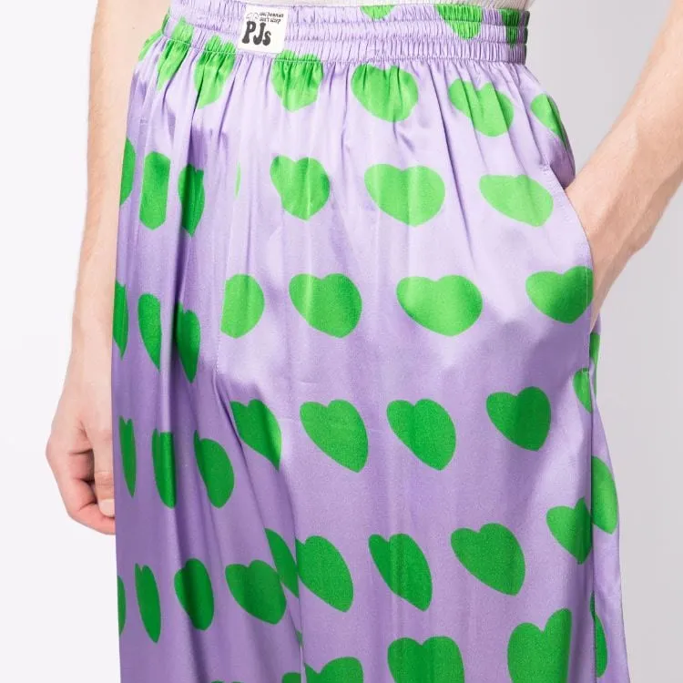 NATASHA ZINKO Heart print Flared trousers-5