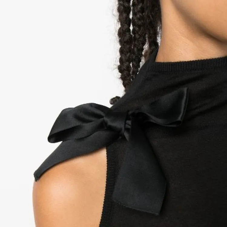 GIAMBATTISTA VALLI Bow-detail Wool-blend Top-1
