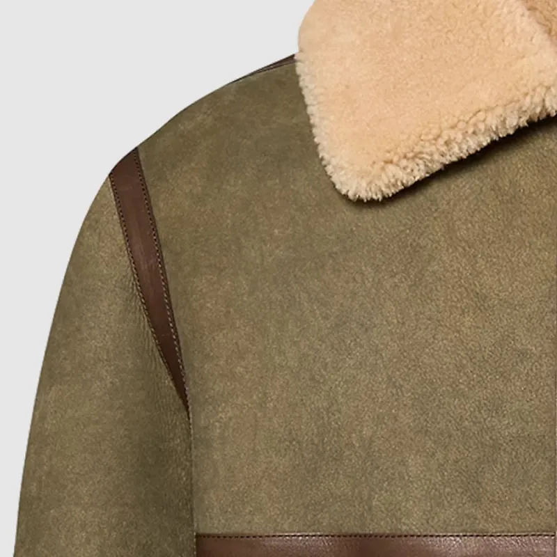 LOUIS VUITTON SS24 Leather Jacket Men's Olive Green-3