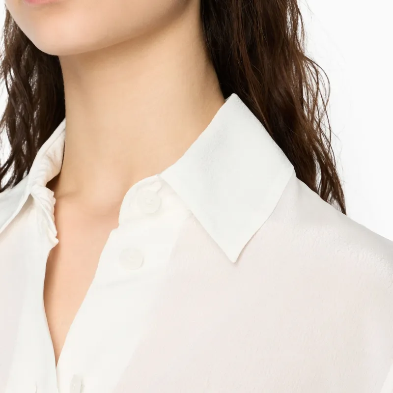 ARMANI EXCHANGE Semi-sheer Crepe Shirt-5