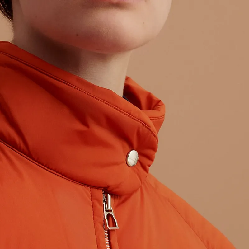 HERMES Down Jacket Women's Flame Orange-4